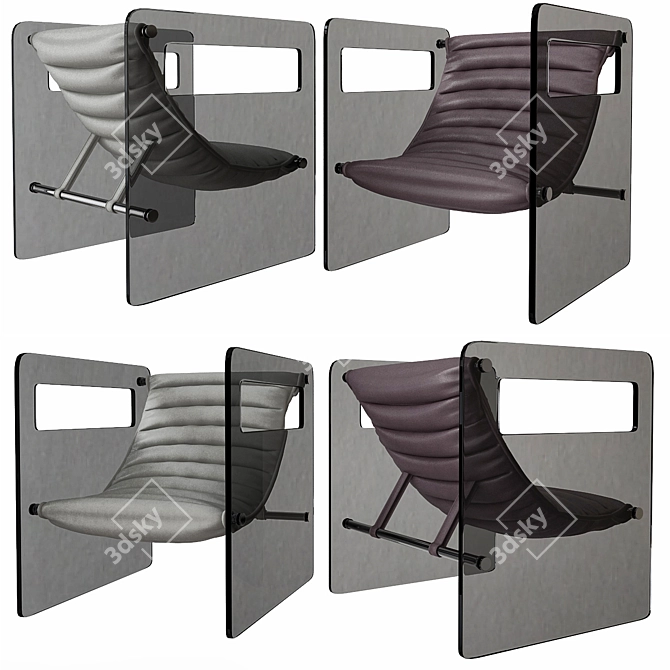 Sleek Lounge Chair by Garattoni 3D model image 1