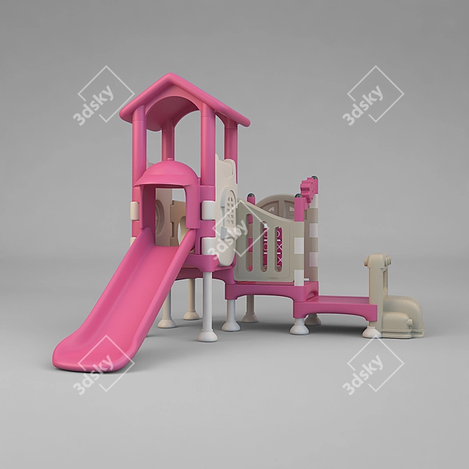 Pink Paradise Playground Set 3D model image 1