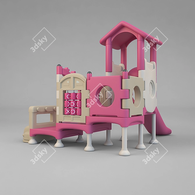 Pink Paradise Playground Set 3D model image 2