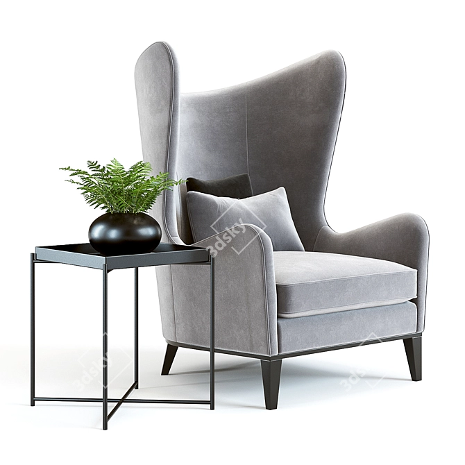 Monroe Armchair: Exquisite 3D Model 3D model image 1