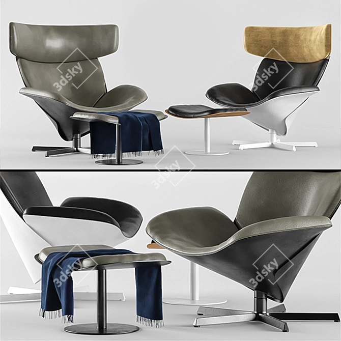 Modern Marvel: Almora Armchair 3D model image 1