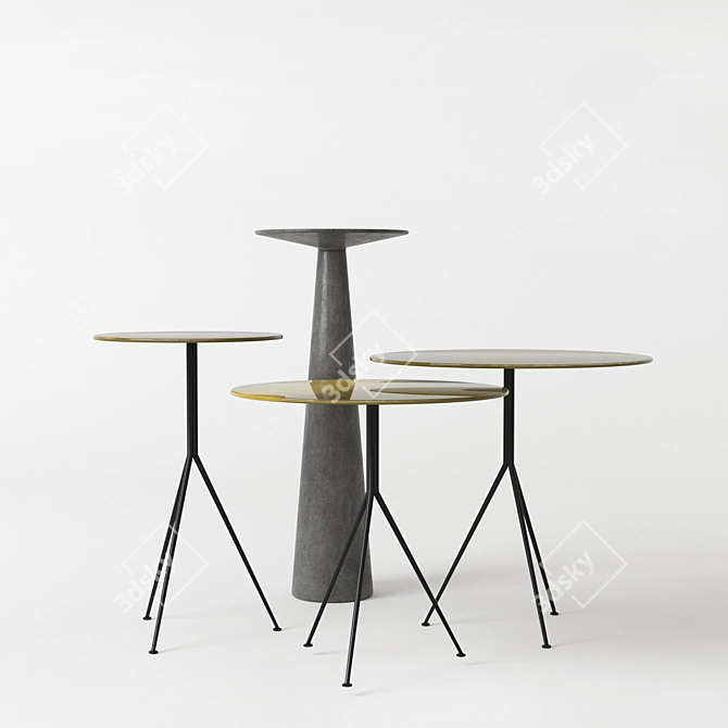 Elegant Fluidity- Liquid Coffee Tables 3D model image 2