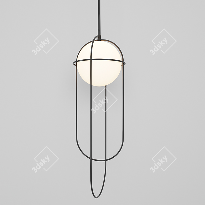 Luminous Orb: Modern Pendant Light 3D model image 2