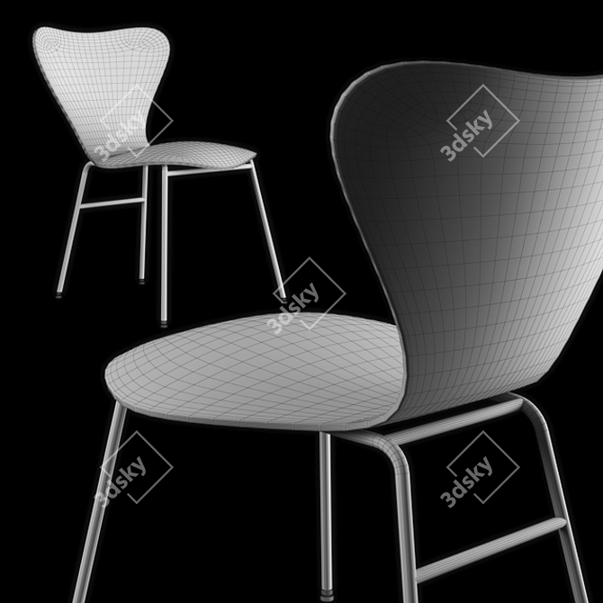 Modern Mesh Chair: FBX & OBJ Files 3D model image 2