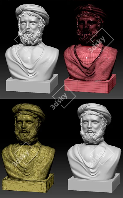 Pythagoras Sculpture: Ready for Printing 3D model image 3