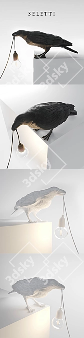 Modern Bird Lamp by Seletti 3D model image 2