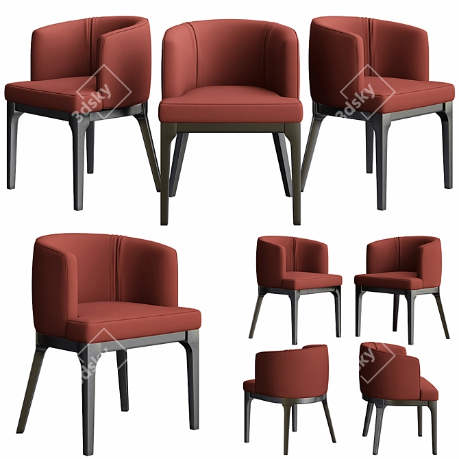 West Elm Oliver Chair: Modern Elegance 3D model image 1