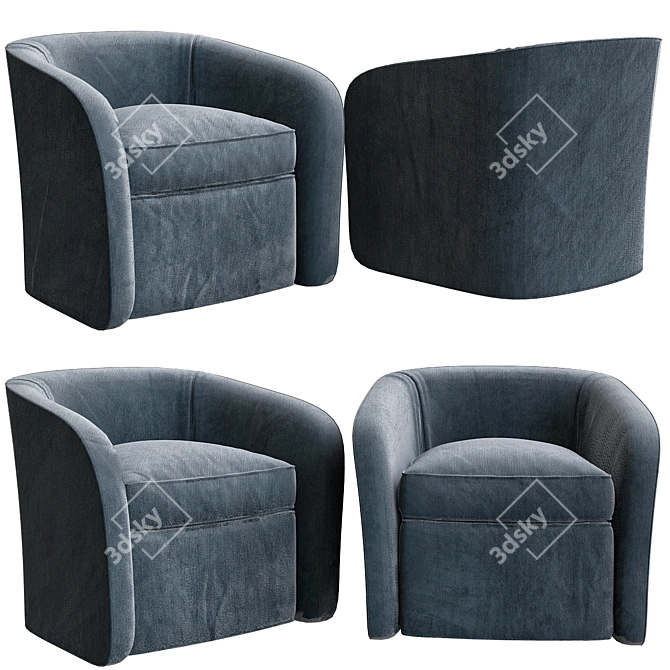 Stylish Edam Swivel Chair 3D model image 1