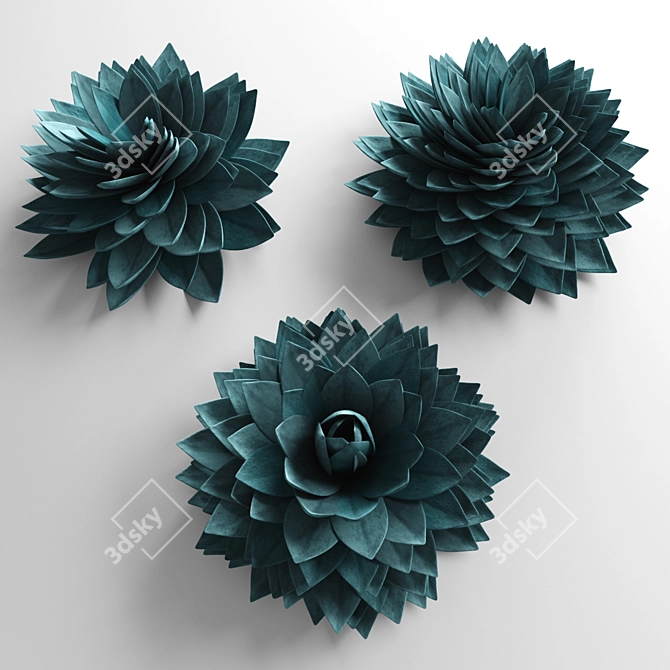 Lush Agave Delight - Miniature Succulent 3D model image 1