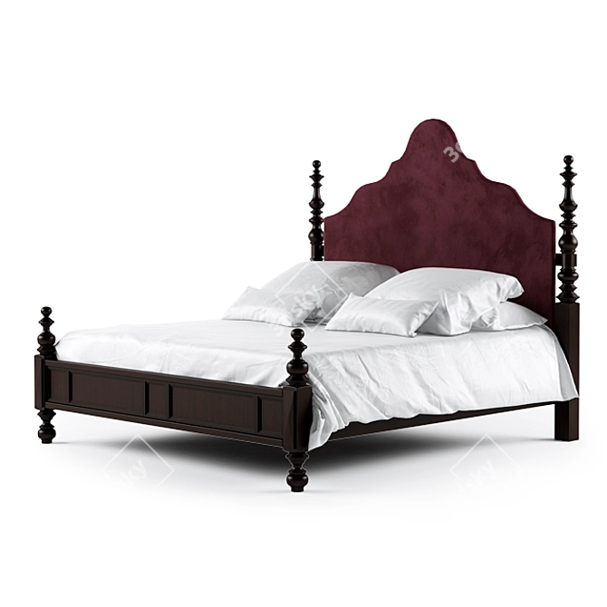 Marko Kraus Dara Bed 180: Sleek and Spacious Elegance 3D model image 1