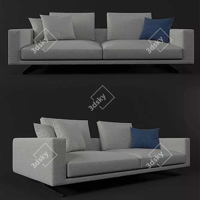 Flexform Detailed Sofa with Unwrapped UVW 3D model image 1