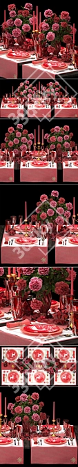 Festive Table Setting with ZARA HOME 3D model image 2