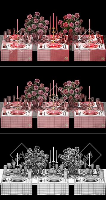 Festive Table Setting with ZARA HOME 3D model image 3