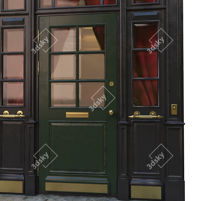 Classic Door L-1000 H-2000 Max 3D model image 2