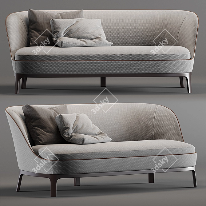 Dragonfly Sofa: Sleek and Stylish Seating 3D model image 1