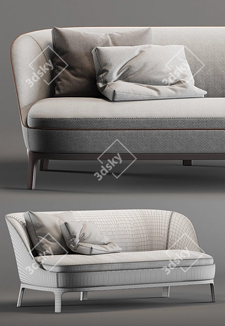 Dragonfly Sofa: Sleek and Stylish Seating 3D model image 3