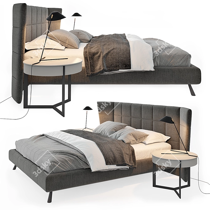 GABER Bed: Luxury Sleep Solution 3D model image 1