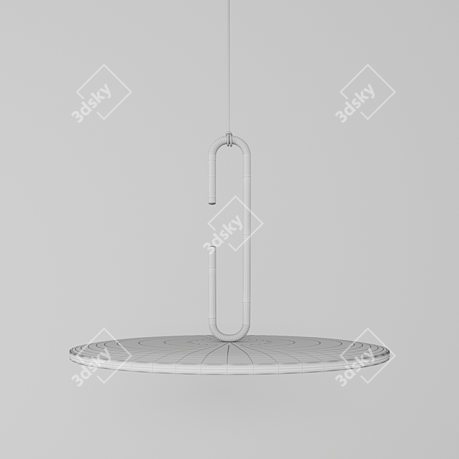 Elegant Clip Pendant Light 3D model image 3