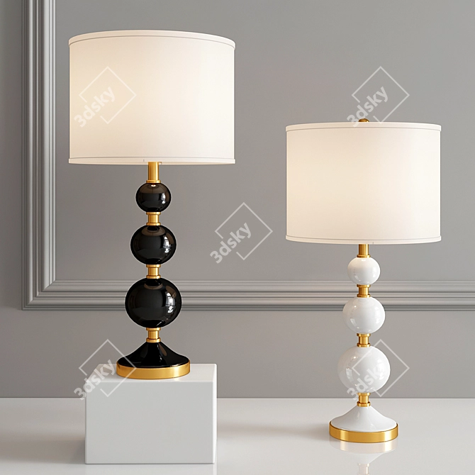 Elegant Bubble Glow: Tilda Table Lamp 3D model image 1