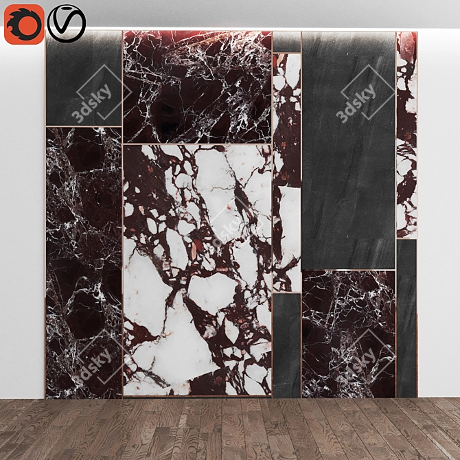 Marble Panel Wall Solution 3D model image 1