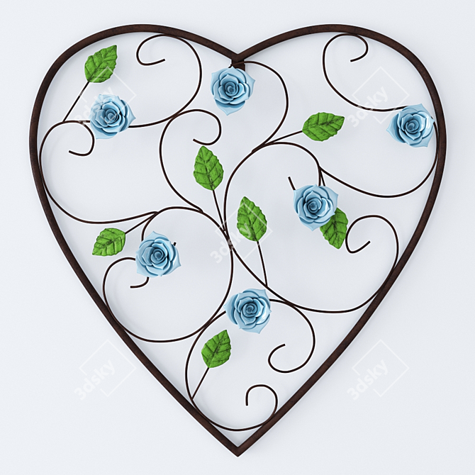 Elegant Floral Wall Decor: Clayre & Eef 3D model image 1