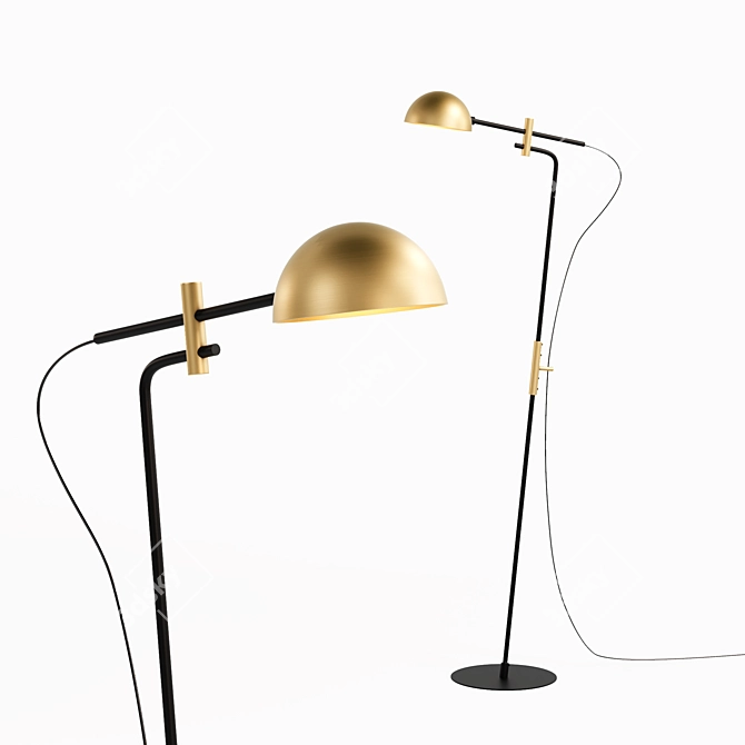 Modular Pullout Floor Lamp 3D model image 1