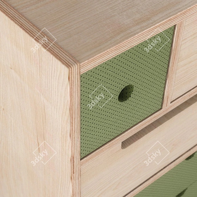 Eco 8-Door Dresser 3D model image 2