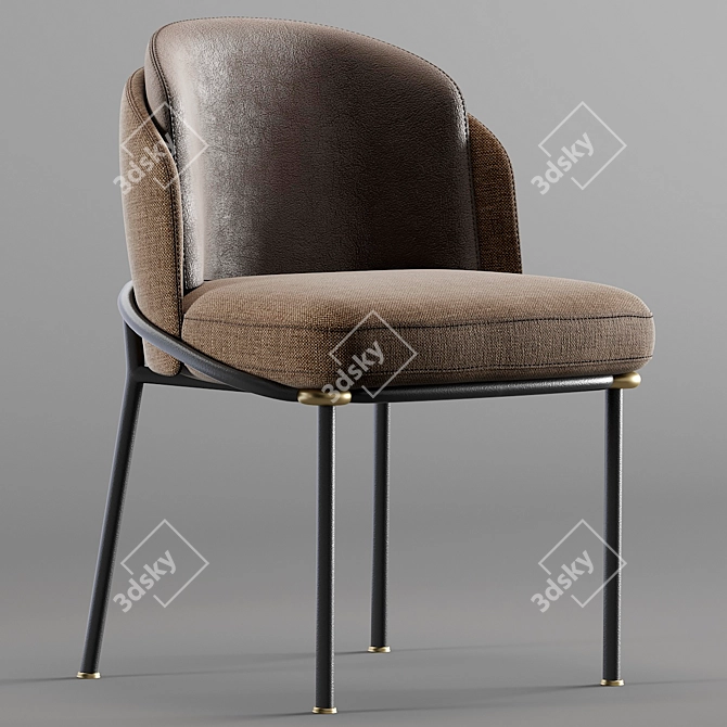 Elegant Minotti FIL NOIR Chair 3D model image 1