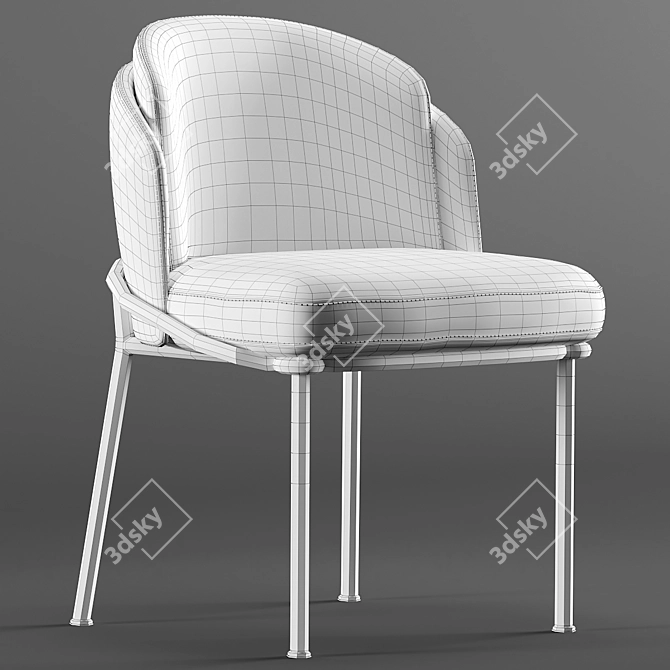 Elegant Minotti FIL NOIR Chair 3D model image 3