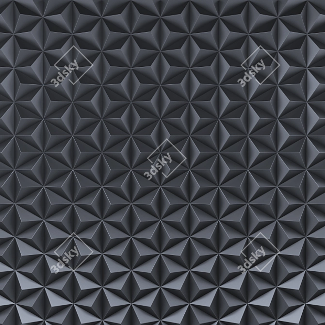 Elegant 3D Wall Panel 3D model image 1