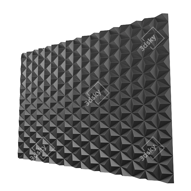 Elegant 3D Wall Panel 3D model image 2