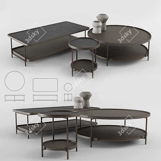 Modern Porada Koster Coffee Table 3D model image 1