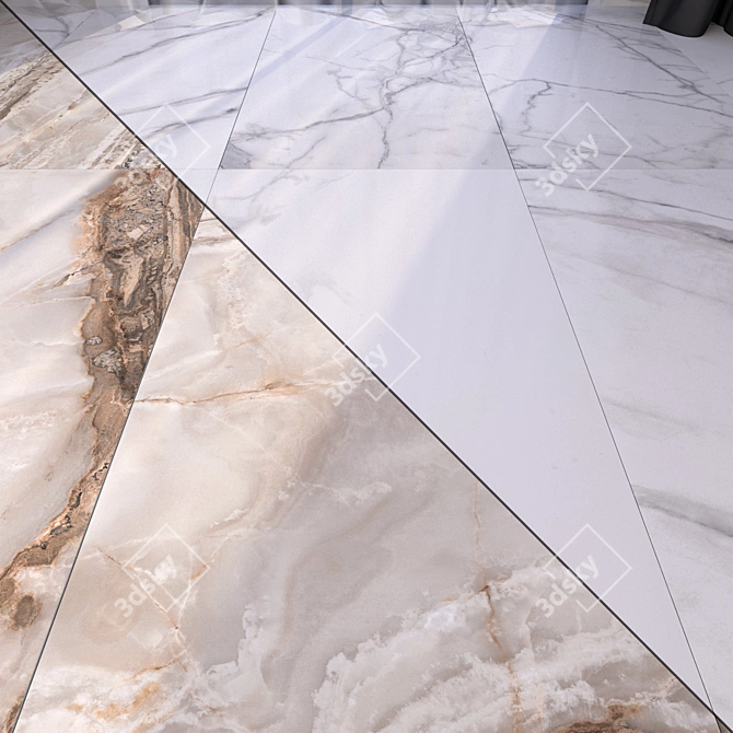 Luxury Marble Floor Set 3D model image 1