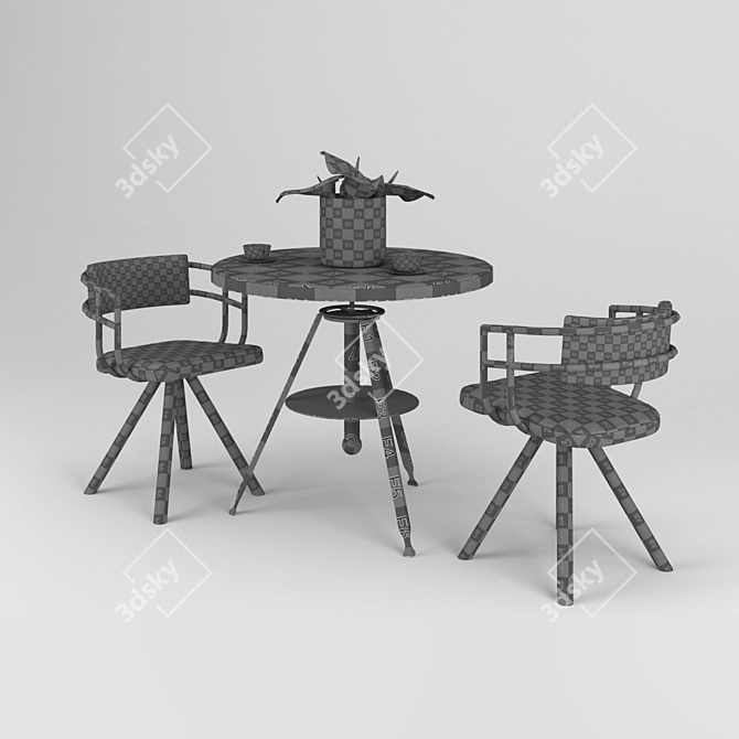 Austin Powers: Stylish Modern Table 3D model image 3