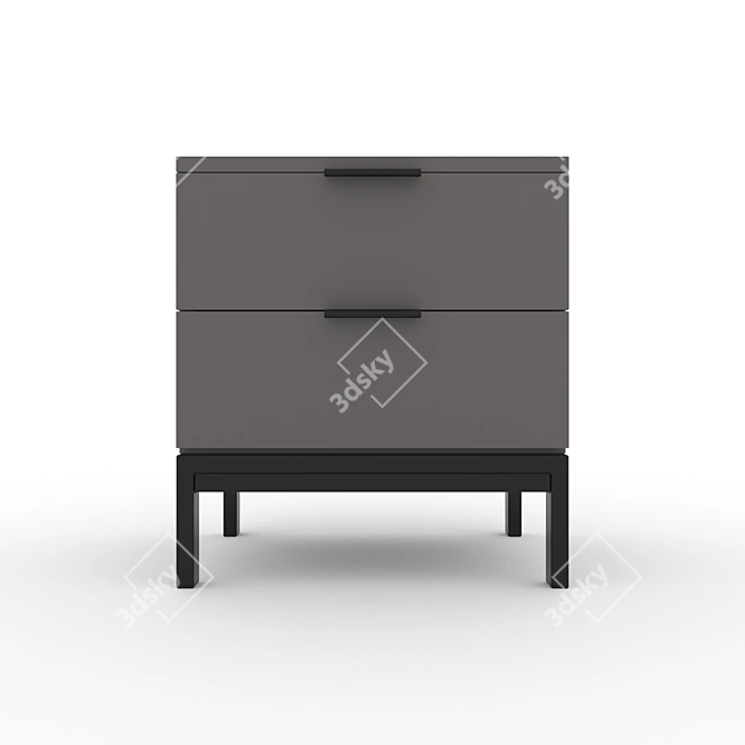 Compact Storage Cabinet: 45cm Height, 50cm Width, 40cm Depth 3D model image 1