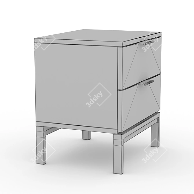 Compact Storage Cabinet: 45cm Height, 50cm Width, 40cm Depth 3D model image 3