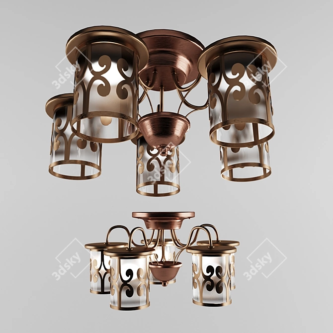 Sekvana Italian Chandelier: Elegance Illuminated 3D model image 1