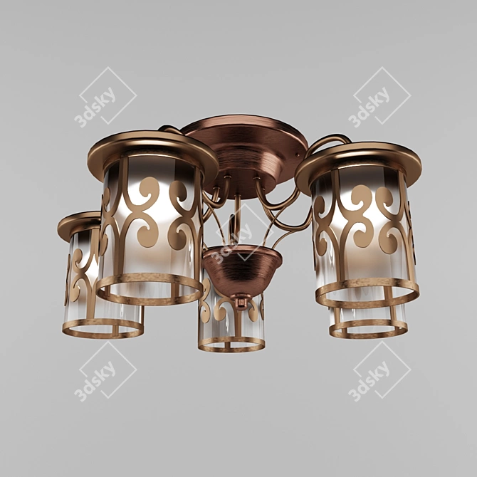 Sekvana Italian Chandelier: Elegance Illuminated 3D model image 2