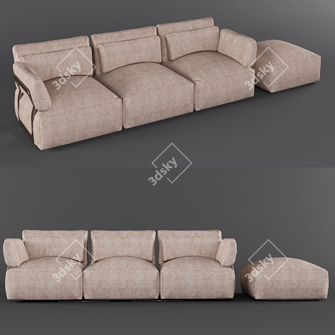 Modern Elegance: Ego Miami Sofa 3D model image 1