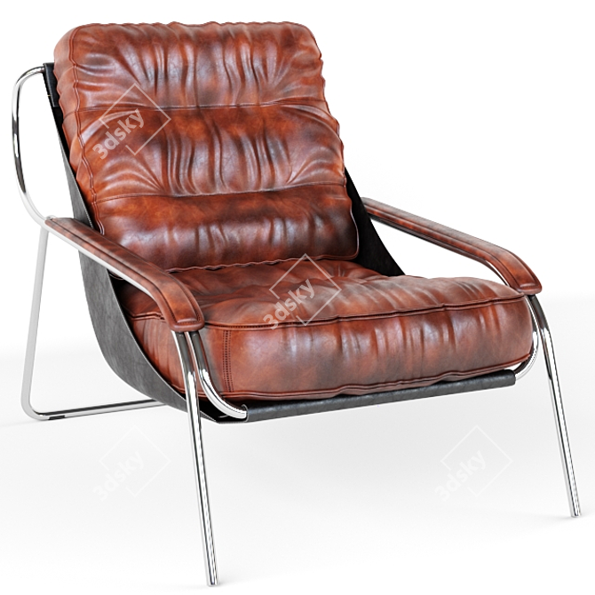 Sleek Italian 1970 Zanotta Maggiolina Chair 3D model image 1