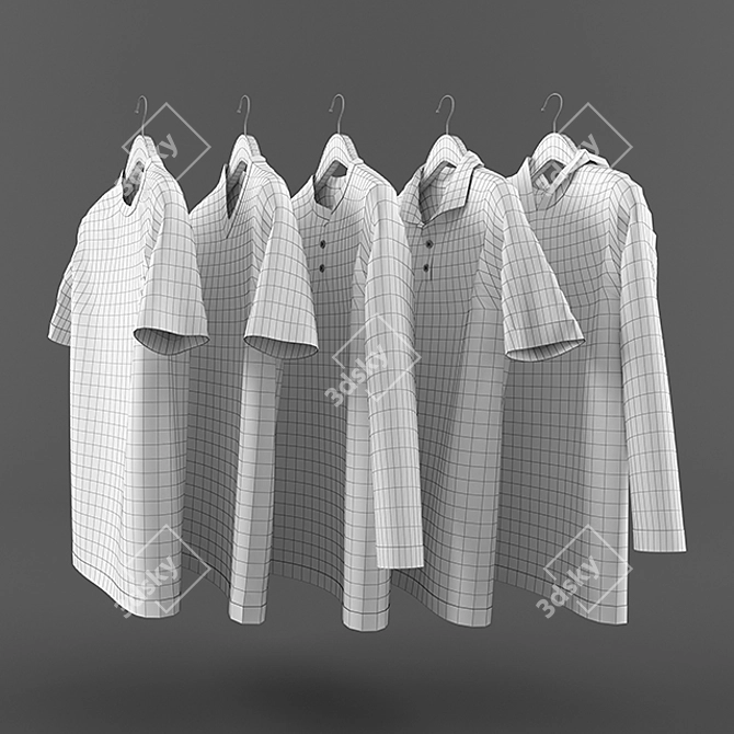 5-in-1 T-Shirt Collection 3D model image 2