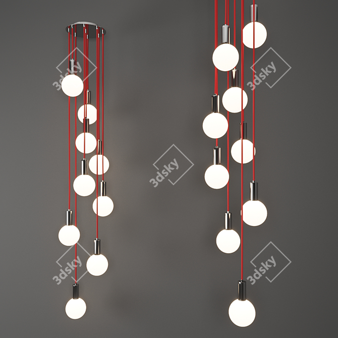 Rhea LED Multi Pendant Light 3D model image 1