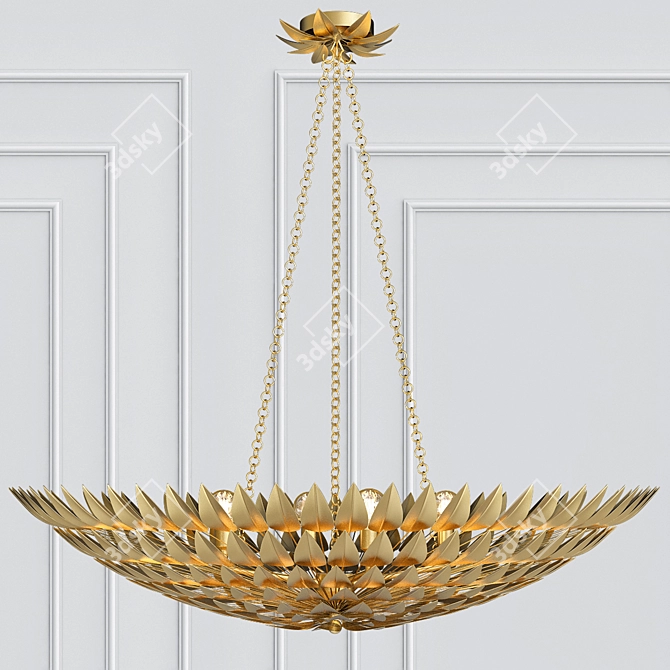 Elegant 8-Light Chandelier 3D model image 1