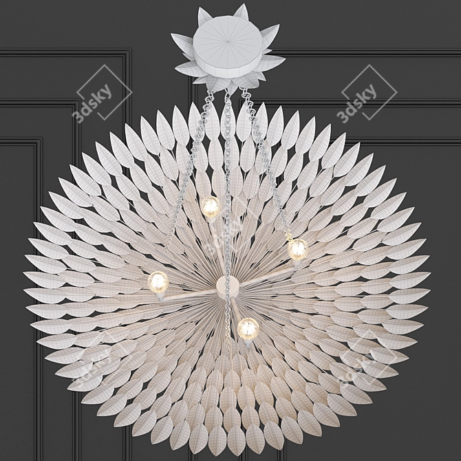 Elegant 8-Light Chandelier 3D model image 3