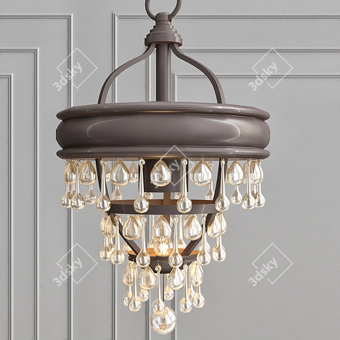 Sparkling Elegance: Calypso Mini Chandelier 3D model image 1