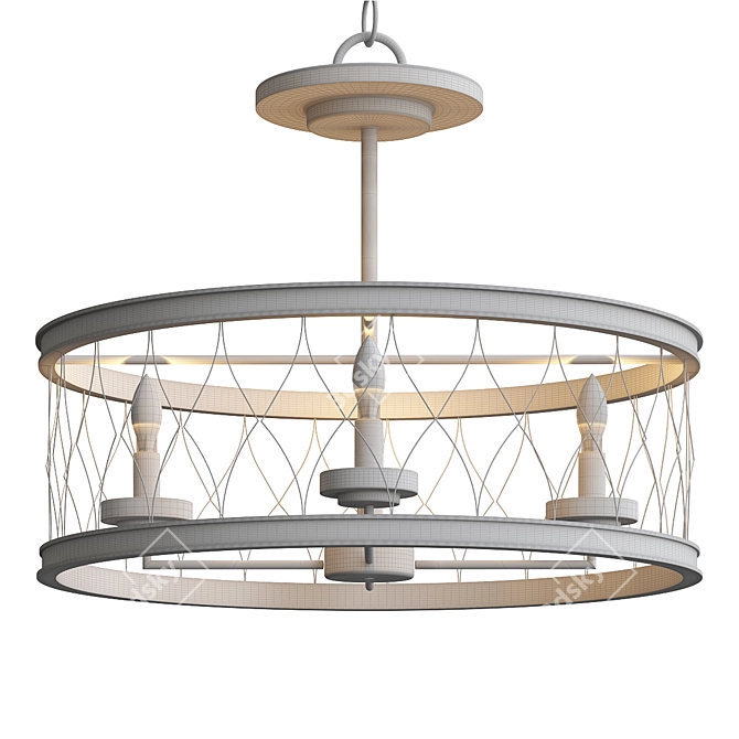 Crisscross Pendant Chandelier 3D model image 2