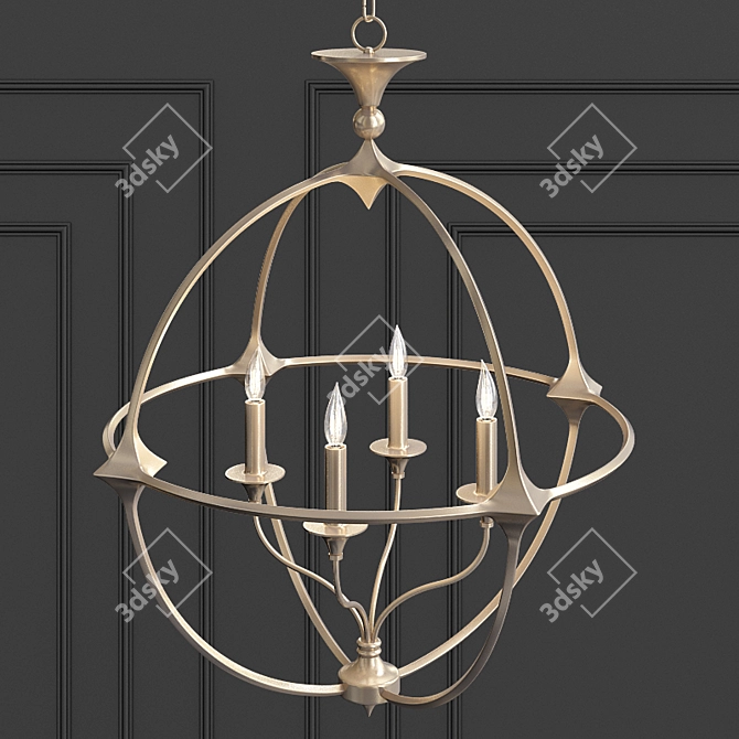 Elegant Bellario Orb Chandelier 3D model image 2