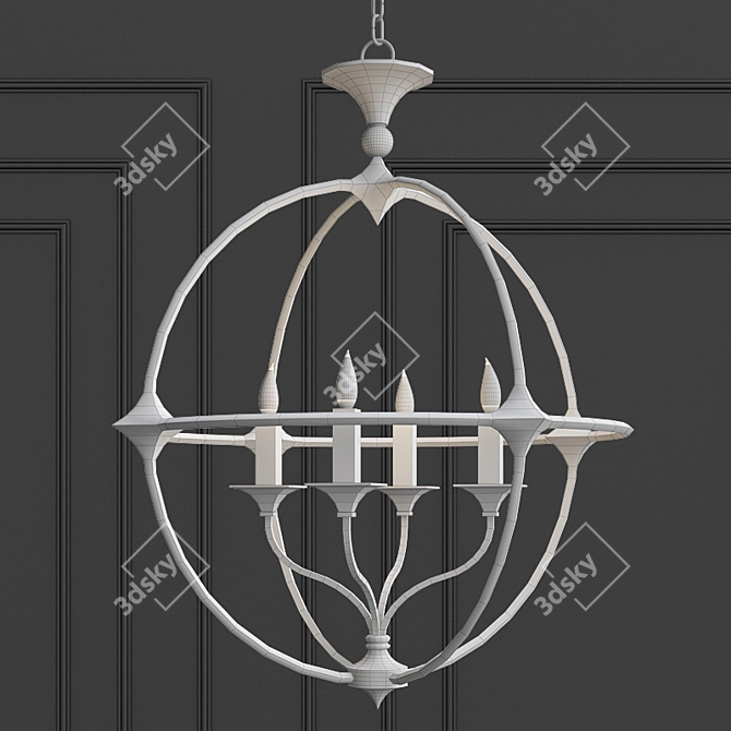 Elegant Bellario Orb Chandelier 3D model image 3