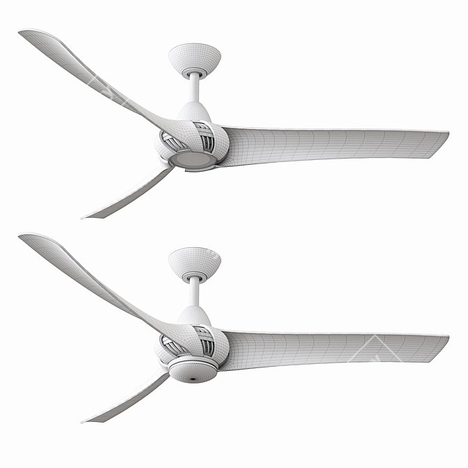 Droid Ceiling Fan: Sleek and Modern 3D model image 3