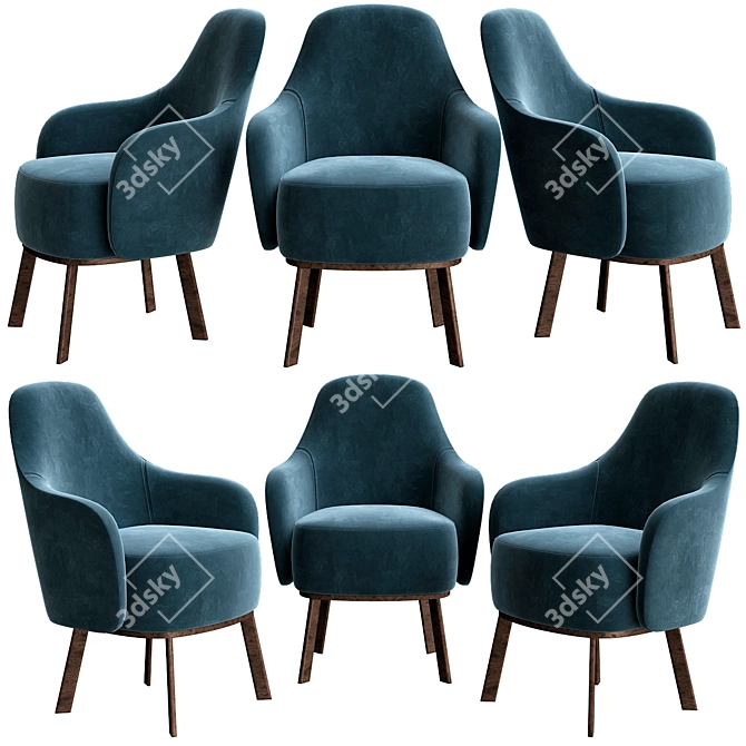 Lema FANTINO: Stylish Designer Lounge Chair 3D model image 1